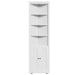 Tall Corner Storage Cabinet With 2 Doors, 5-Tier With Adjustable Shelve, Freestanding - White Home Essentials