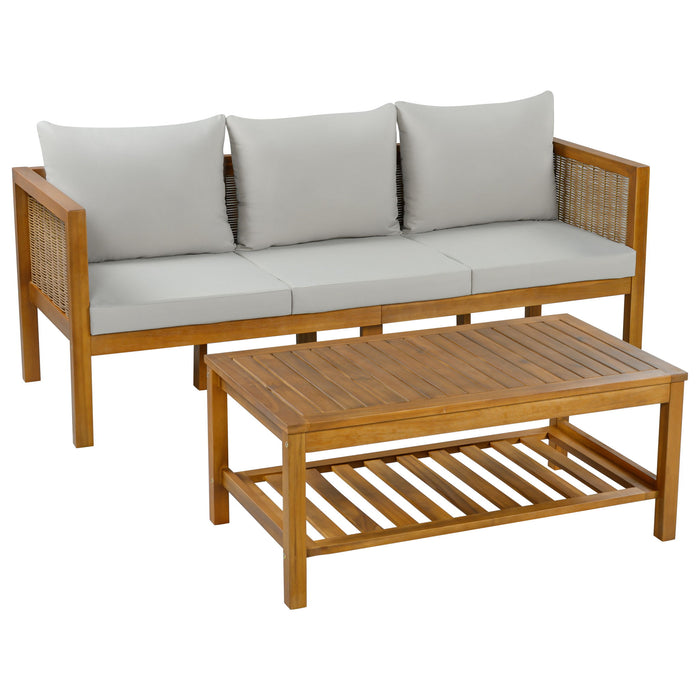 Patio Set Outdoor With Coffee Table And Cushions Hearth and Haven
