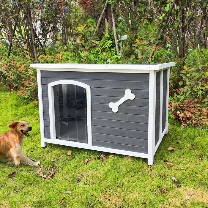 Large Wooden Dog House, Outdoor Waterproof Dog Cage, Windproof And Warm Dog Kennel Easy To Assemble