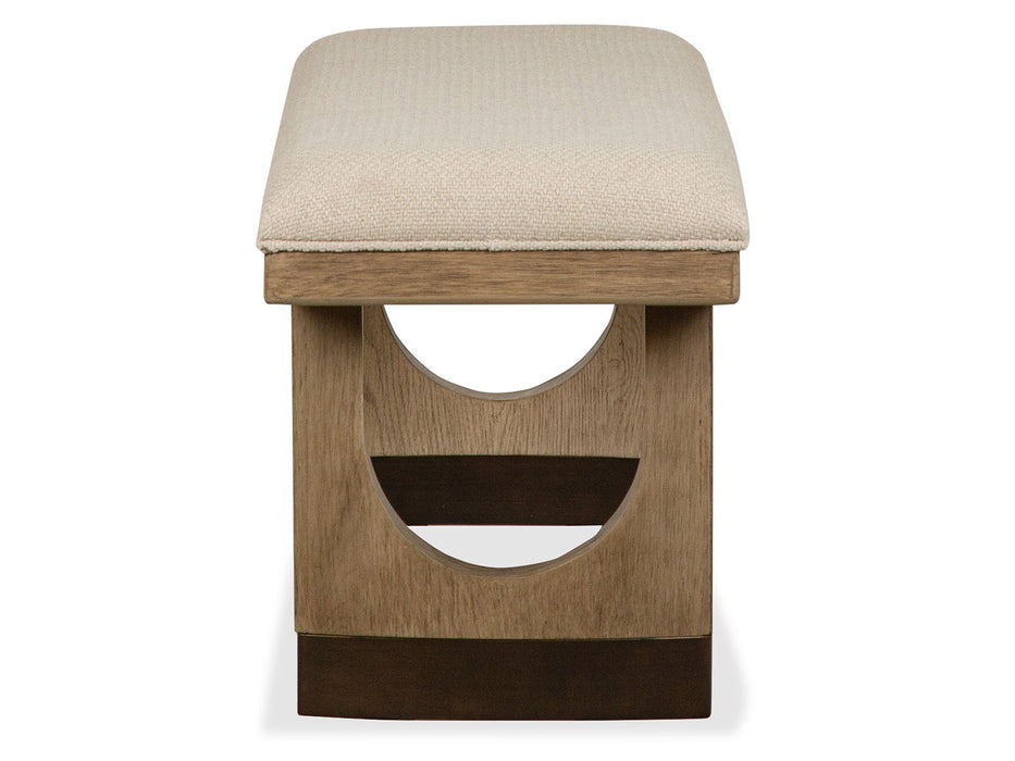 Tristan - Upholstered Backless Bench With U-Shaped Legs - Swiss Coffee Magnussen Furniture