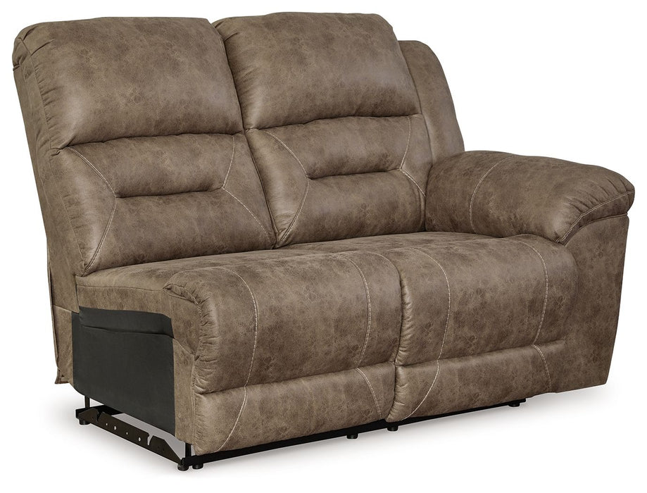 Ravenel - Raf Reclining Power Loveseat - Faux Leather - Fossil Signature Design by Ashley®