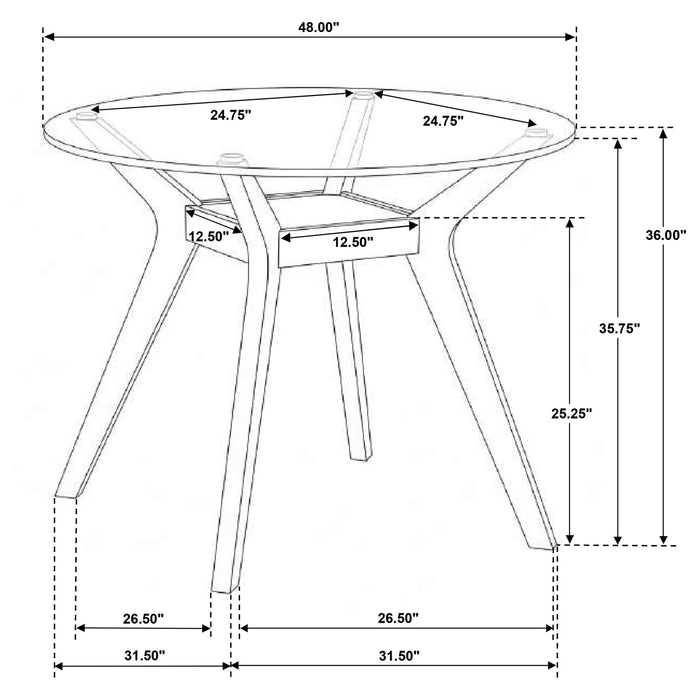 Flynn - Round Counter Height Dining Table - Brown Furniture Max