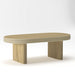 Oval Fluted Coffee Table - Natural Home Essentials