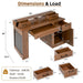 Office Desk With Storage Cabinet, Charging Station, Monitor Stand & Pegboard Home Essentials