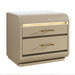 Gigi - Nightstand With LED Lighting For Bedroom Storage - Gold Global Furniture USA