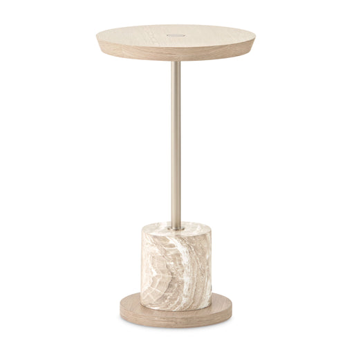 Lotus Bay - Chairside Table - Sand Michael Amini