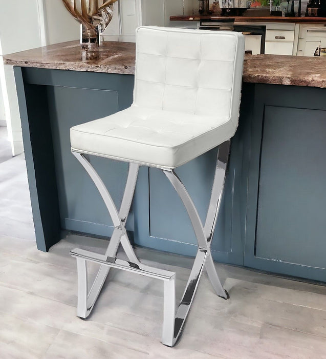 Iron Bar Chair - Off - White / Silver