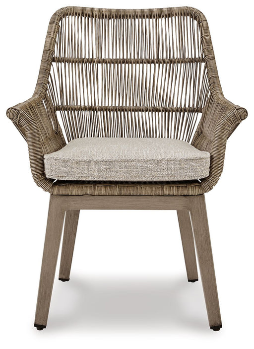 Beach Front - Arm Chair With Cushion (Set of 2) - Beige Signature Design by Ashley®