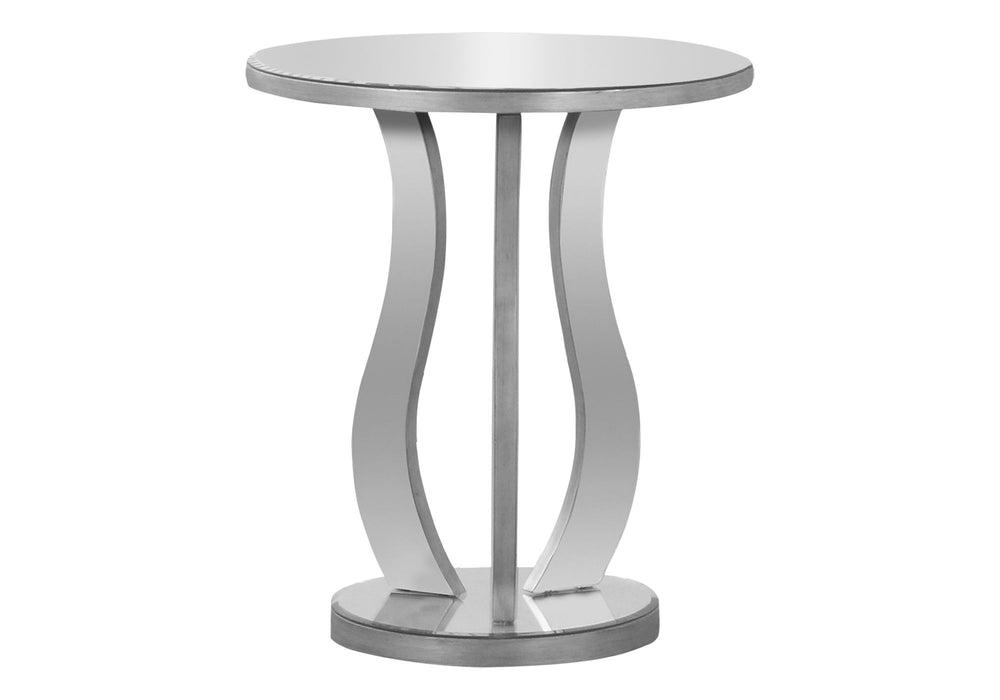 Accent Table, Side Mirror, Transitional - Silver 8th Street