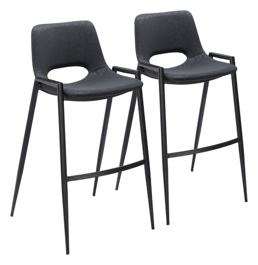 Desi - Bar Chair With Black Legs (Set of 2) Zuo Modern