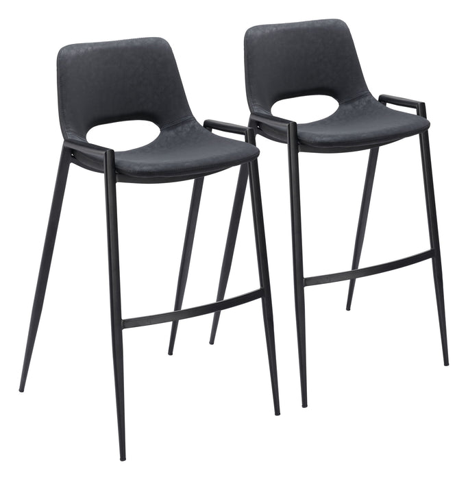Desi - Bar Chair With Black Legs (Set of 2) Zuo Modern