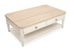 Echo Isles - Lift Top Storage Cocktail Table With Casters - Sea Pearl And Driftwood Magnussen Furniture