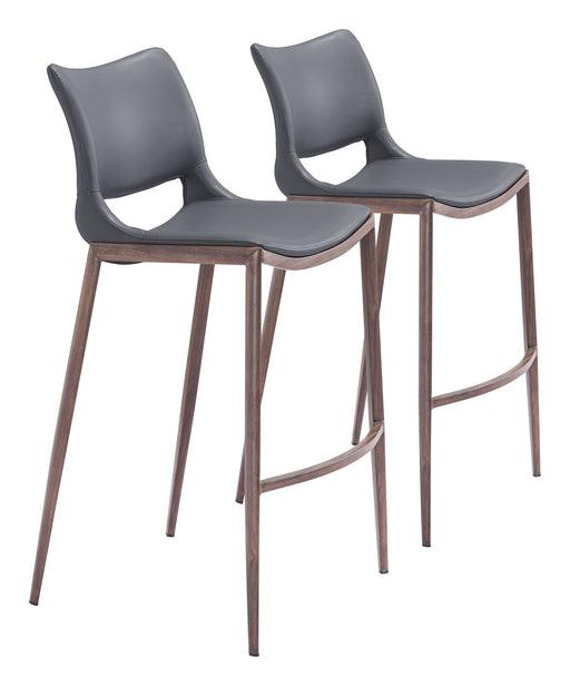 Ace - Bar Chair With Walnut Legs (Set of 2) Zuo Modern