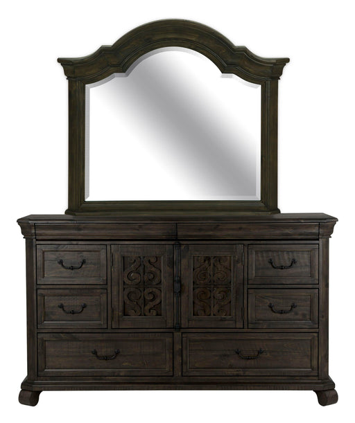 Bellamy - Drawer Dresser With Shaped Mirror - Peppercorn Magnussen Furniture