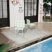 Single Chairs With Color Blocking Design (Set of 4) - Haze Green / White Home Essentials
