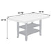 7 Piece Counter Height Dining Set With Storage Shelves, Table & 6 High Chairs - Gray Home Essentials