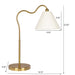 Ornate - Ring Base Curved Table Lamp With Triangle Drum Shade - Gold / White Ashcroft Furniture
