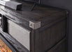 Todoe - LG TV Stand w/Fireplace Option - Gray Signature Design by Ashley®