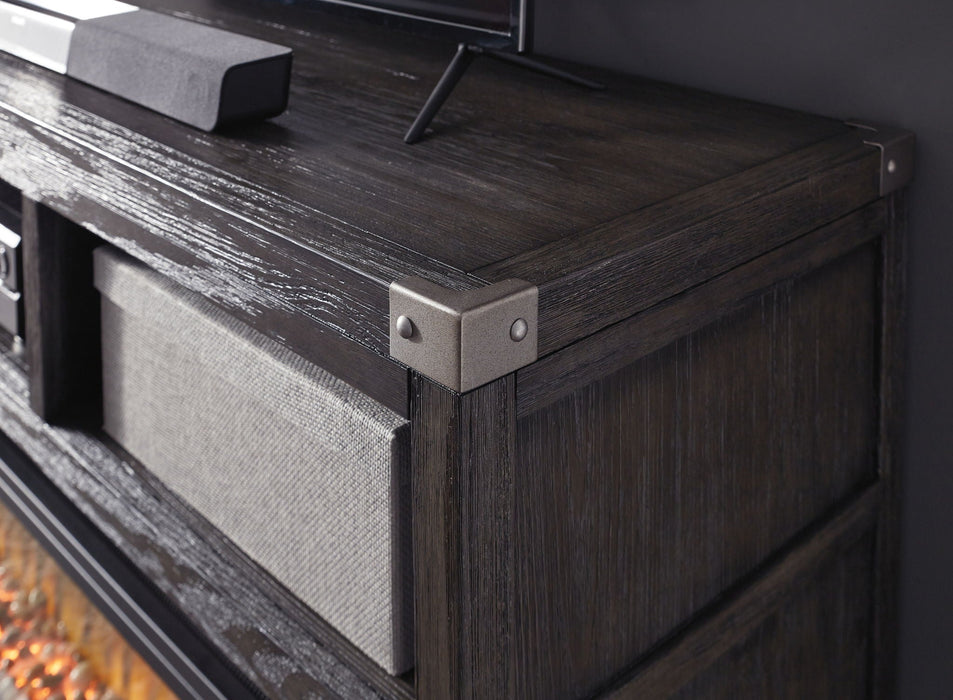 Todoe - LG TV Stand w/Fireplace Option - Gray Signature Design by Ashley®