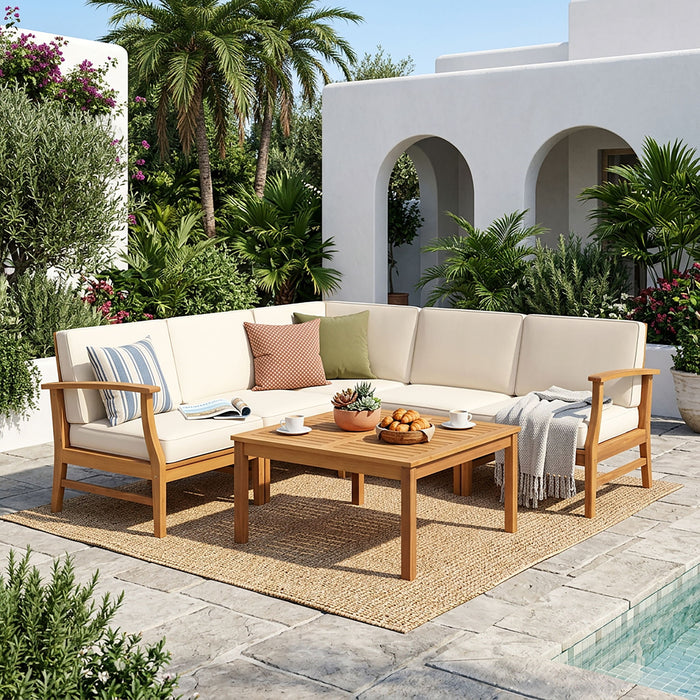 Perla - 6 Pieces Sofa Set Noble House