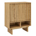 Sideboard Buffet Cabinet With Grille Slat Design With 3 Doors And Adjustable Shelves Home Essentials
