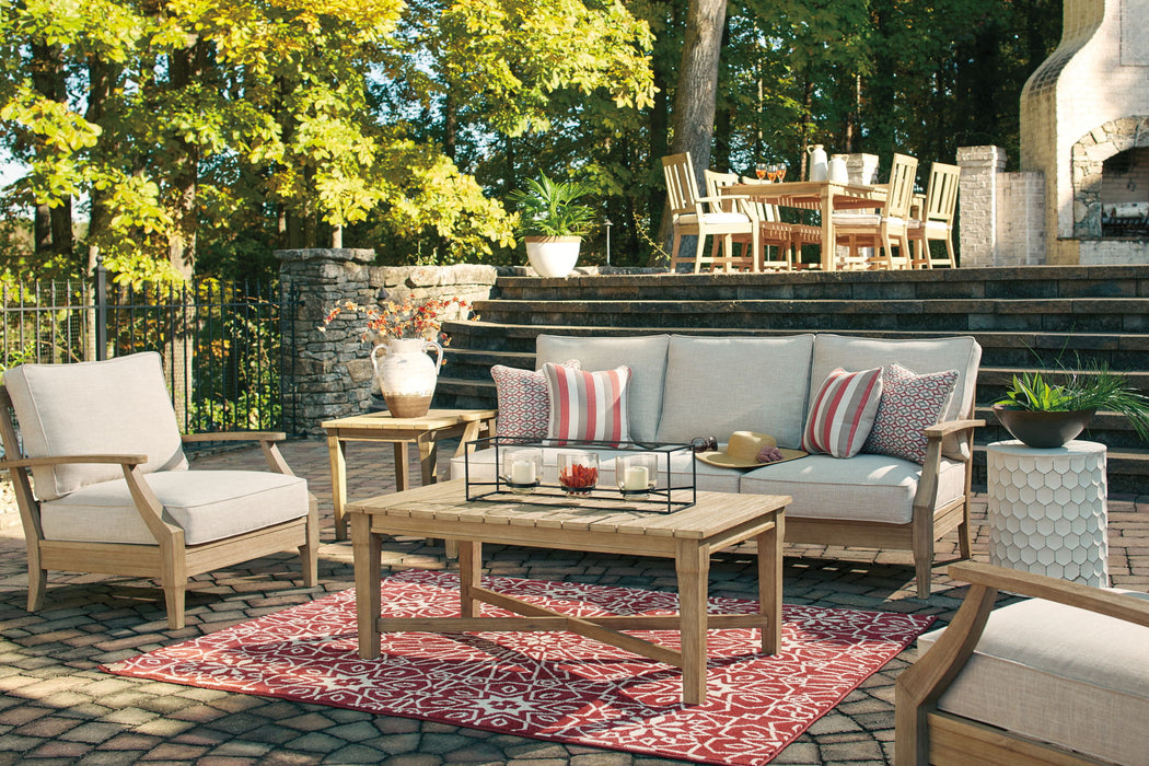 Clare View - Sofa with Cushion - Beige Signature Design by Ashley®