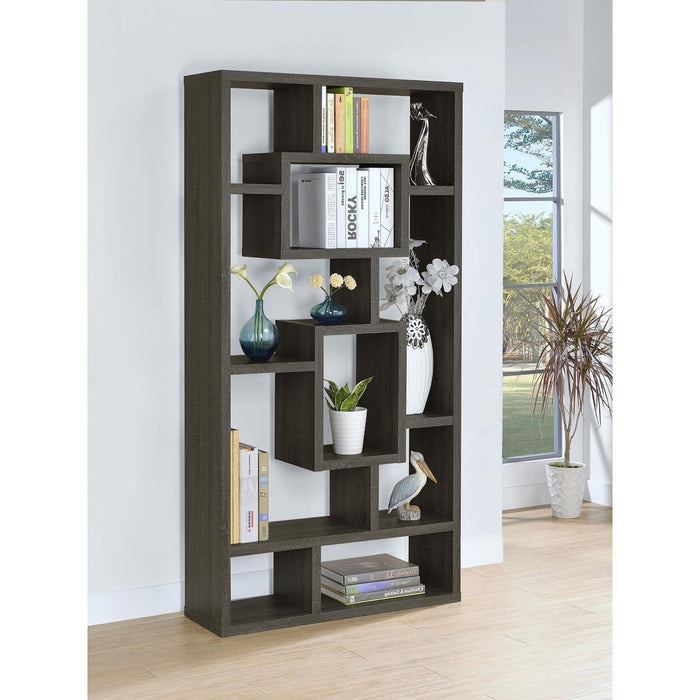 10 Shelf Open Back Bookcase Furniture Max