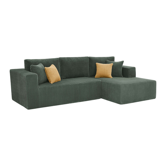 L - Shape Full Compressed Upholstered Sectional Home Essentials