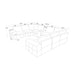 Modular Sectional With Large Square Arms Home Essentials