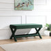 Comfort Double Bench Upholstered With X Crossed Legs Home Essentials