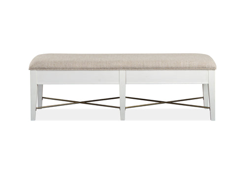 Heron Cove - Bench With Upholstered Seat - Chalk White Magnussen Furniture