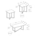 Contemporary 3 Piece Table Set 8th Street