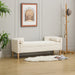 Upholstered Corduroy Flip Top Storage Bench For Living Room Home Essentials