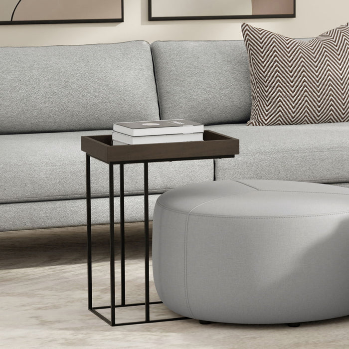Gallagher - C-Side Table - Walnut Brown Simpli-Home