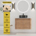 Wall Mounted Bathroom Vanity With Art Sink & 1 Soft Close Door Home Essentials