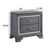 Nightstand With Mirror Trim - Light Gray Home Essentials