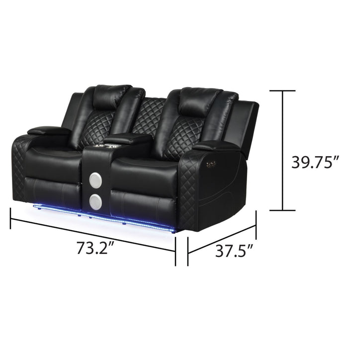 Benz - LED & Power Recliner With Adjustable Headrests And Ambient LED Lighting Matrix Furniture Group