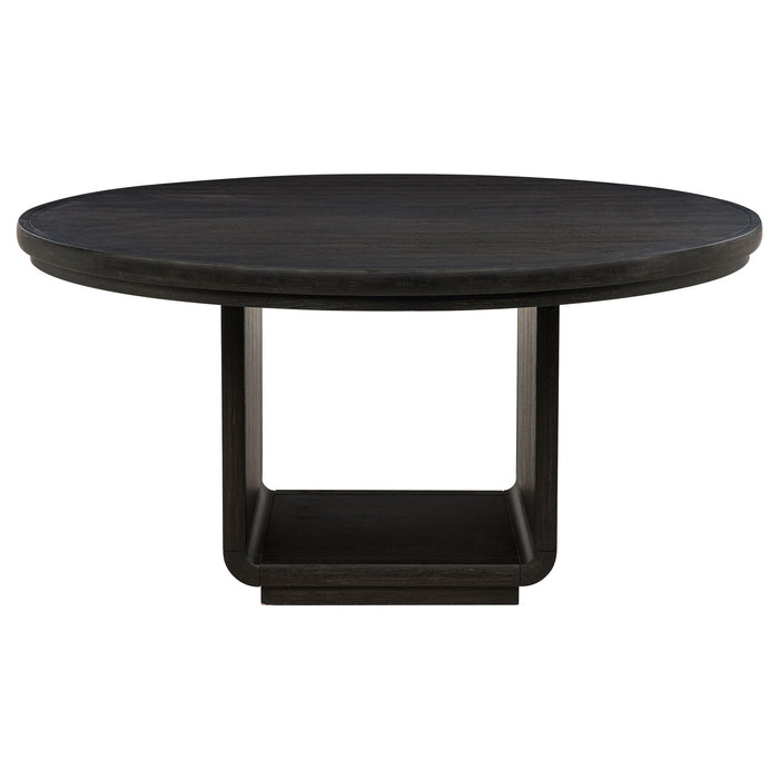 Bangor - Round Dining Table - Black Furniture Max