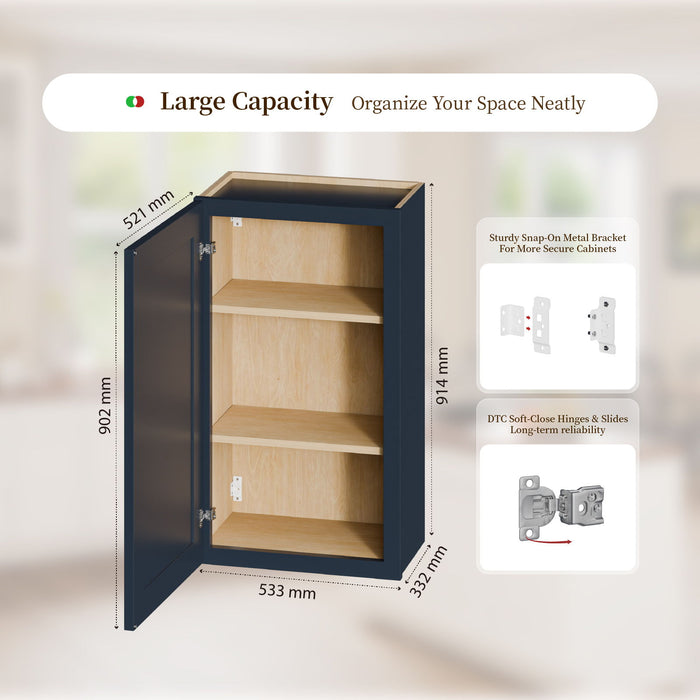 Shaker Wall Cabinet With 2 Adjustable Shelves Home Essentials