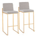 Fuji - Contemporary Design High Back Barstool Lumi Source