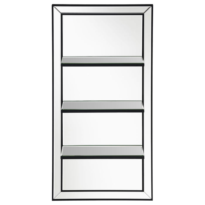 Cardinal - 3 Shelf Wall Mirror - Silver Furniture Max