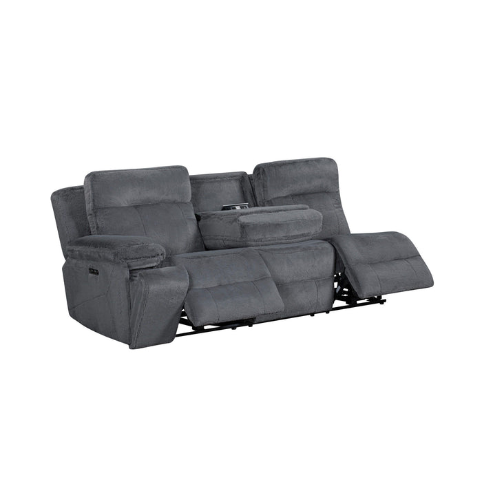 Teddy - LAF Sofa With Power Headrest & Footrest - Gray