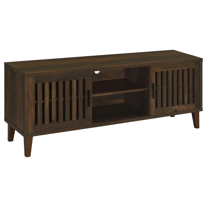 Jenine - 2 Door 60" TV Stand - Brown Furniture Max