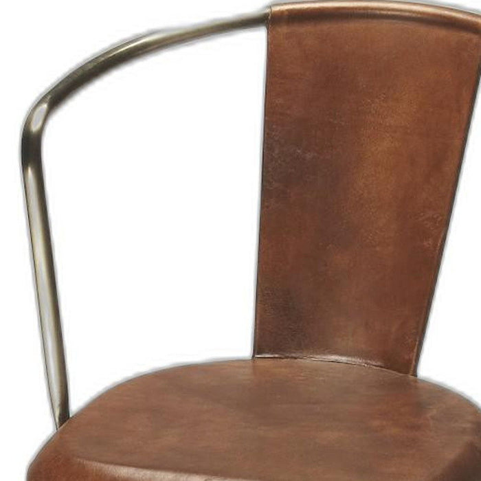 Iron Bar Chair - Brown / Gold