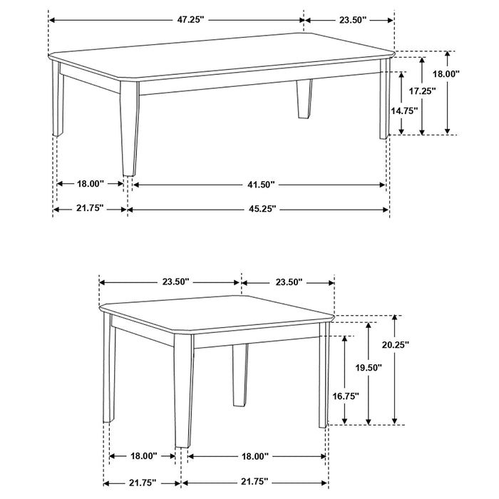 Amaro - 3 Piece Coffee And End Table Set - Dark Brown Furniture Max