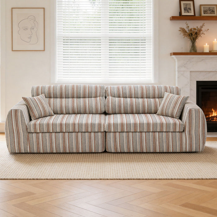 3 Seater, Couch With Throw Pillows For Living Room Home Essentials