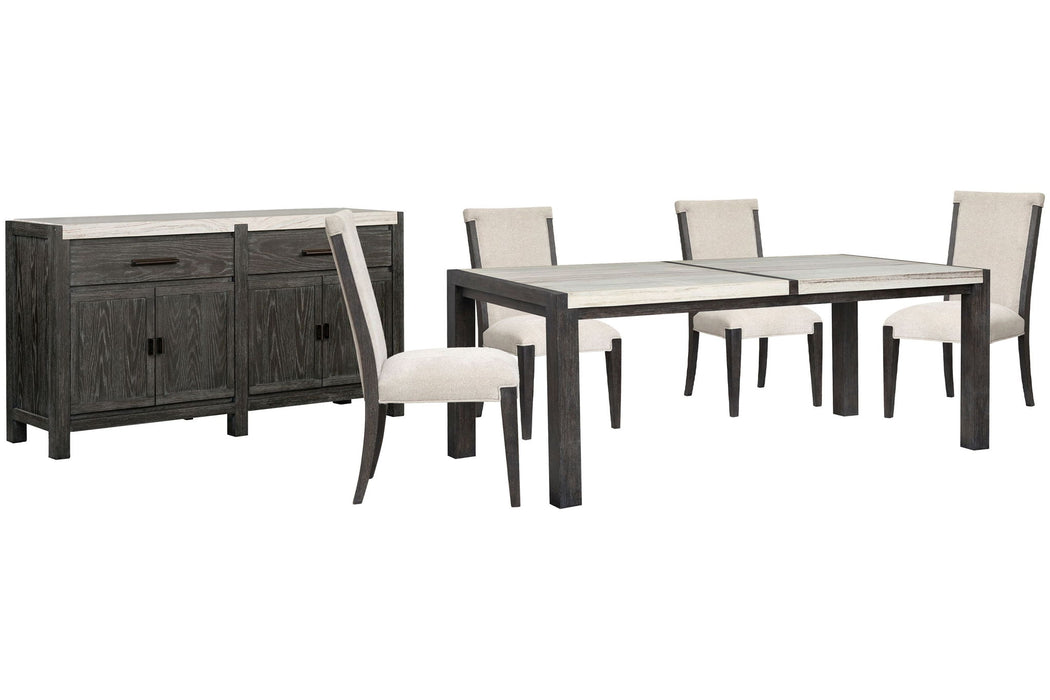 Plum Creek - 6 Piece Rectangular Dining Table Set Magnussen Furniture