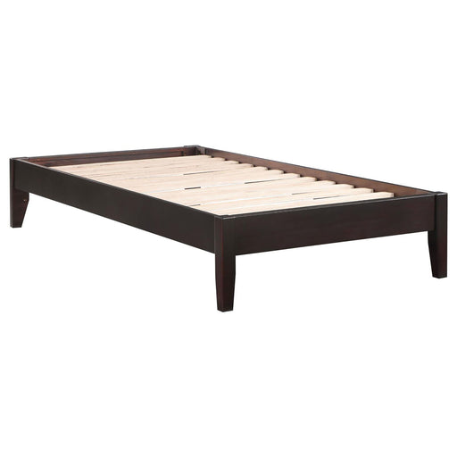 Queen Platform Bed With Tapered Legs - Brown Furniture Max