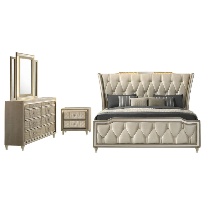 Mika - Bedroom Set With LED Lighting Furniture Max