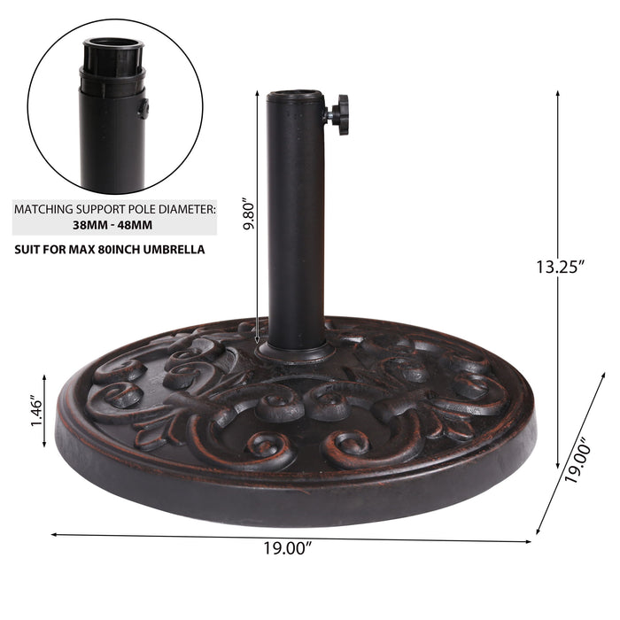 Gobi - Resin Umbrella Base - Bronze